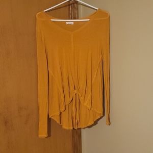 Eyeshadow brand shirt, size medium. Mustard yellow